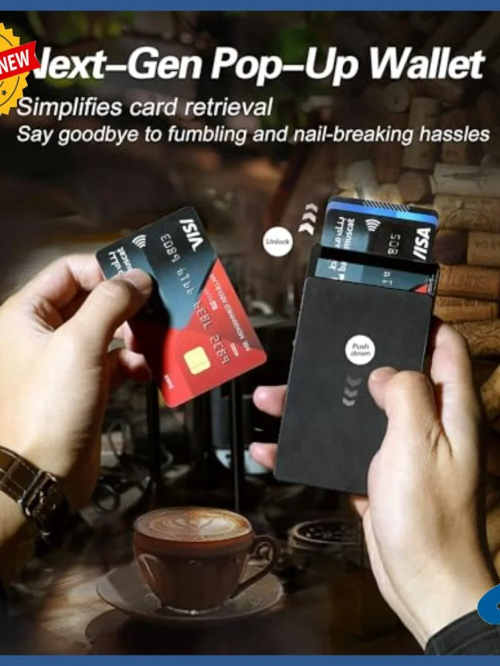 Slim RFID-Blocking Metal Wallet with Money Clip and Card Holder